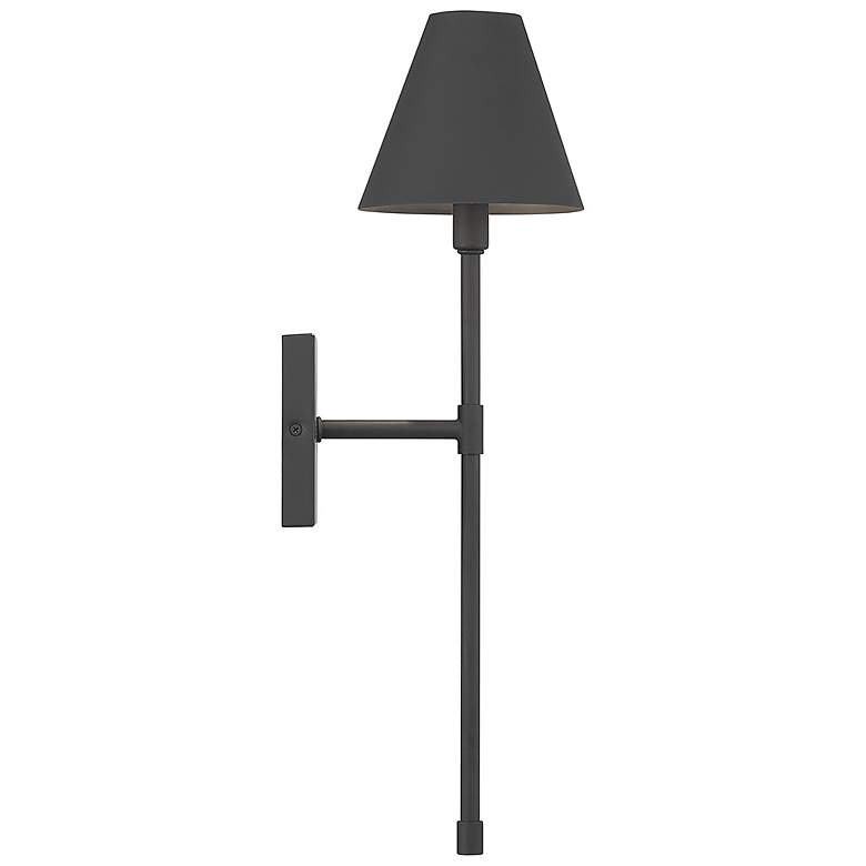 Image 5 Savoy House Essentials Jefferson 20" High Matte Black 1-Light Wall Sco more views