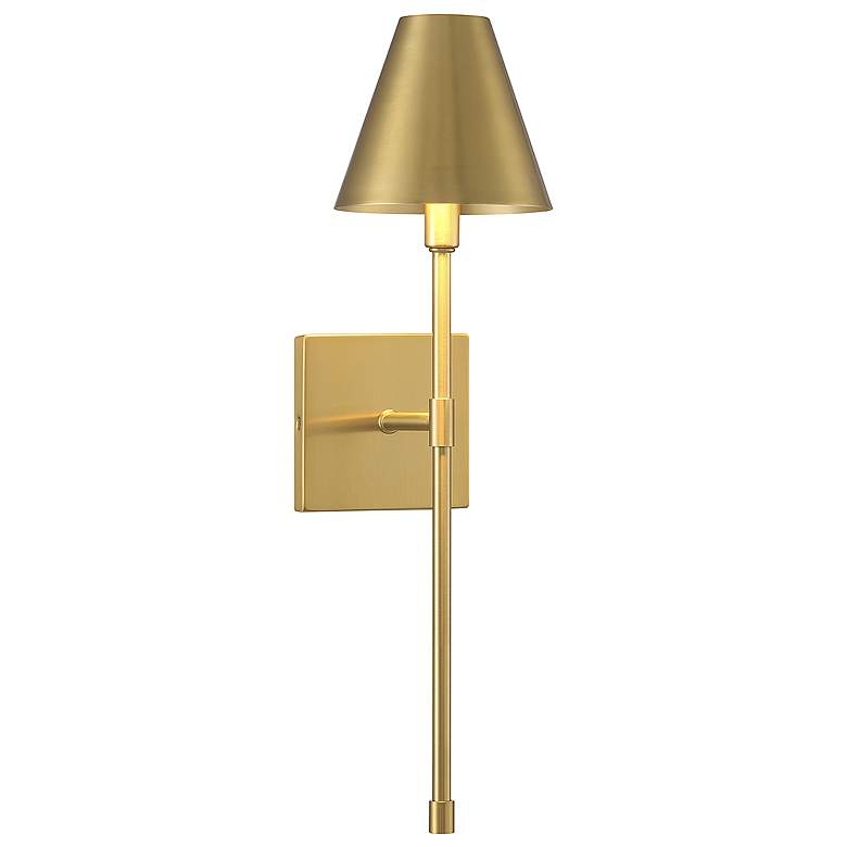 Image 4 Savoy House Essentials Jefferson 20" High Warm Brass 1-Light Wall Scon more views