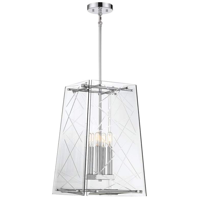 Image 1 Savoy House Essentials Kole 14" Wide Polished Chrome 4-Light Pendant