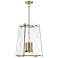 Savoy House Essentials Kole 14" Wide Warm Brass 4-Light Pendant