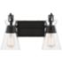 Savoy House Essentials Lakewood 16" Wide 2-Light Matte Black Bath Ligh