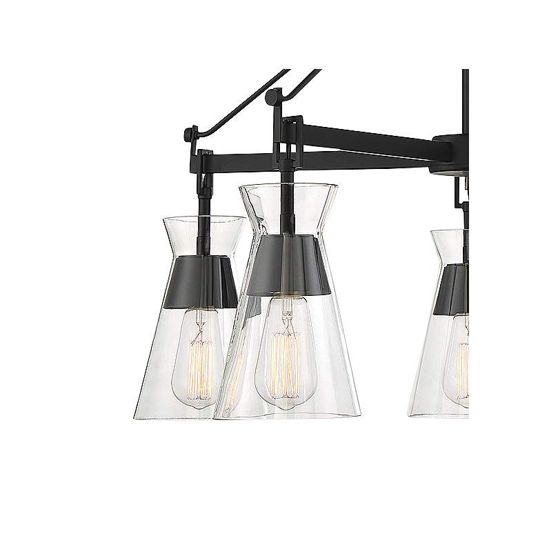 Image 3 Savoy House Essentials Lakewood 28" Wide Matte Black 5-Light Chandelie more views