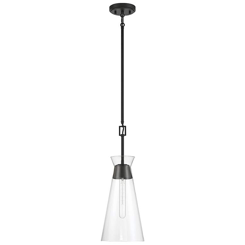 Image 6 Savoy House Essentials Lakewood 8" Wide Matte Black 1-Light Pendant more views