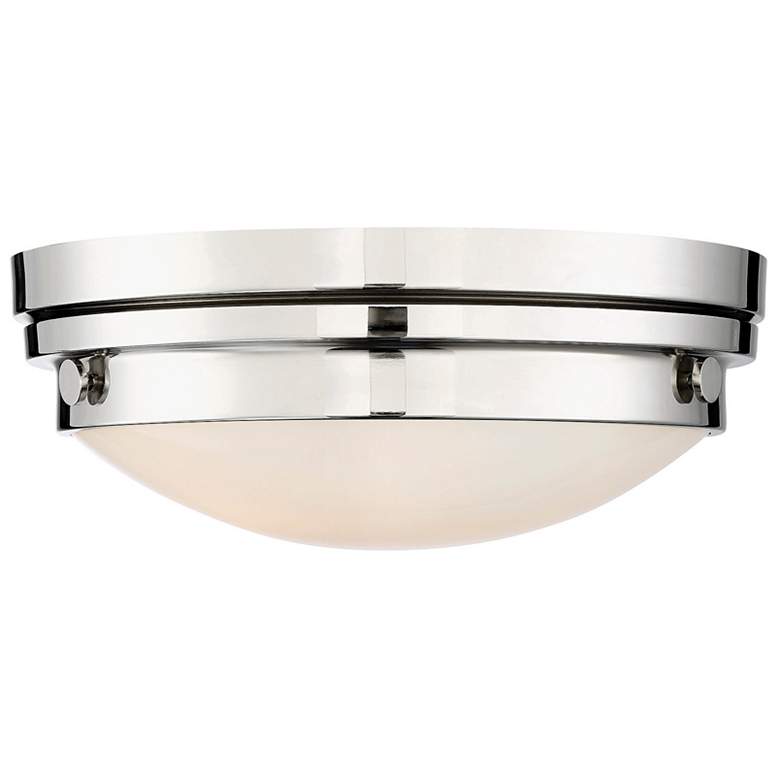 Image 1 Savoy House Essentials Lucerne 13.25" Polished Nickel 2-Light Ceiling