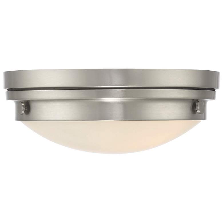 Image 1 Savoy House Essentials Lucerne 13.25 inch Satin Nickel 2-Light Ceiling Lig