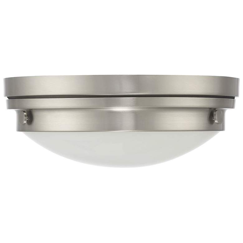 Image 2 Savoy House Essentials Lucerne 13.25" Satin Nickel 2-Light Ceiling Lig more views