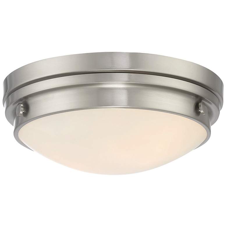 Image 3 Savoy House Essentials Lucerne 13.25" Satin Nickel 2-Light Ceiling Lig more views
