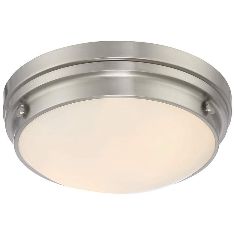 Image 4 Savoy House Essentials Lucerne 13.25" Satin Nickel 2-Light Ceiling Lig more views