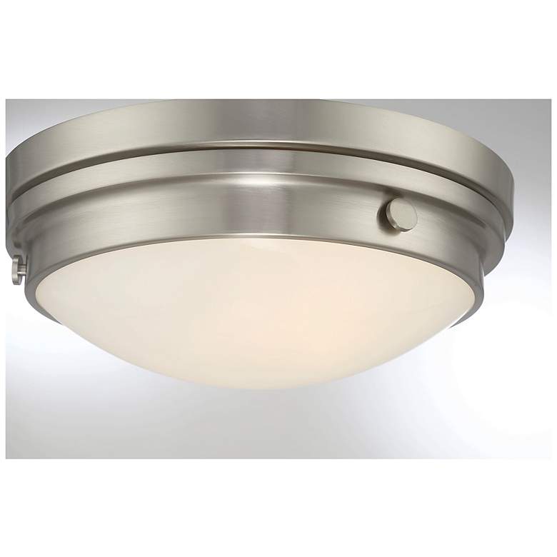 Image 6 Savoy House Essentials Lucerne 13.25" Satin Nickel 2-Light Ceiling Lig more views