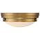 Savoy House Essentials Lucerne 13.25" Wide Warm Brass 2-Light Ceiling 