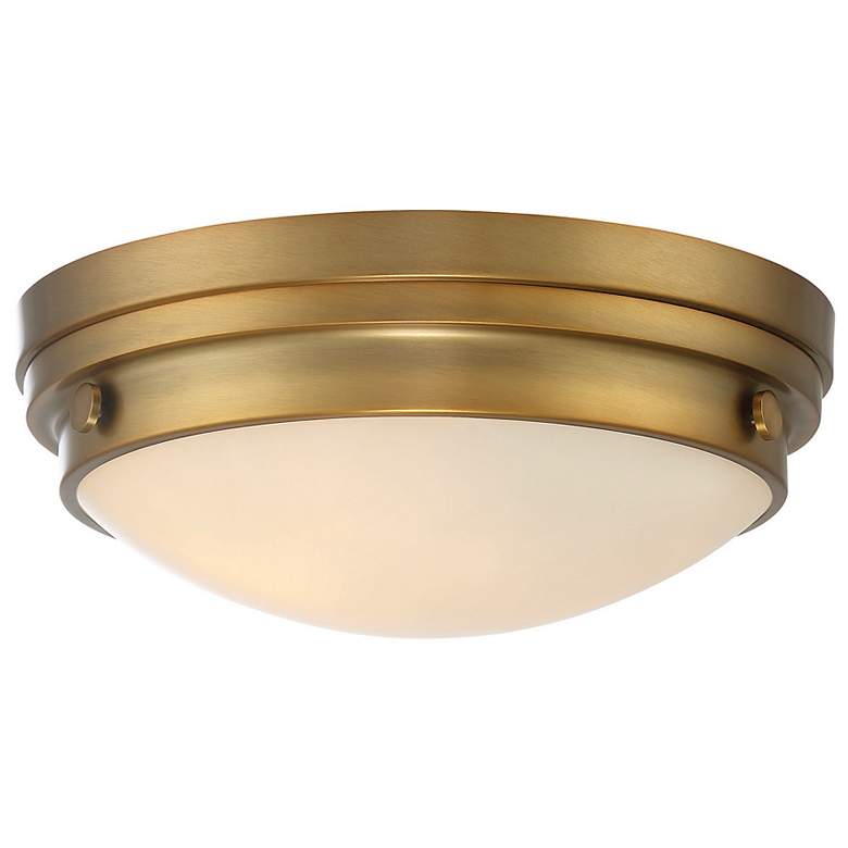 Image 3 Savoy House Essentials Lucerne 13.25" Wide Warm Brass 2-Light Ceiling more views