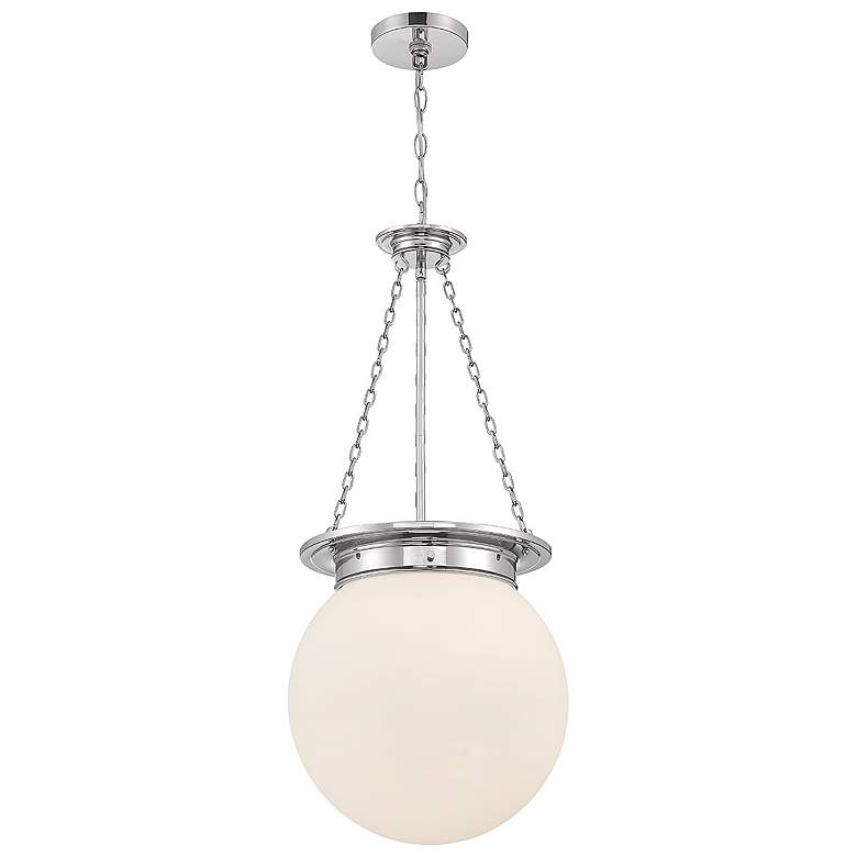 Image 3 Savoy House Essentials Manor 13.5" Wide Polished Nickel 3-Light Pendan more views