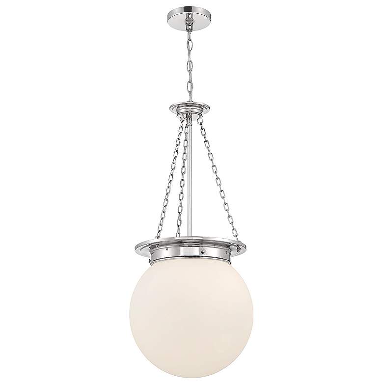 Image 5 Savoy House Essentials Manor 13.5" Wide Polished Nickel 3-Light Pendan more views
