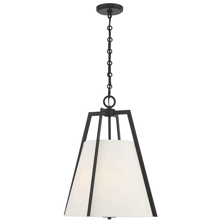Image 1 Savoy House Essentials Mansfield 18" Wide Matte Black 3-Light Pendant