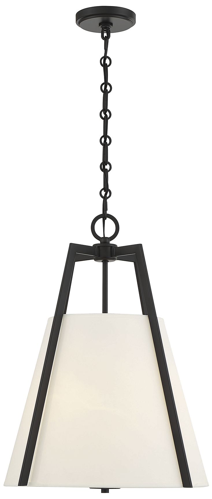 Image 5 Savoy House Essentials Mansfield 18" Wide Matte Black 3-Light Pendant more views