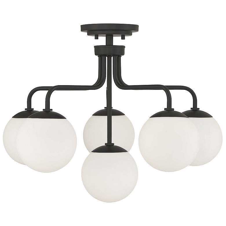 Image 2 Savoy House Essentials Marco 24" Wide Matte Black 6-Light Ceiling Ligh more views