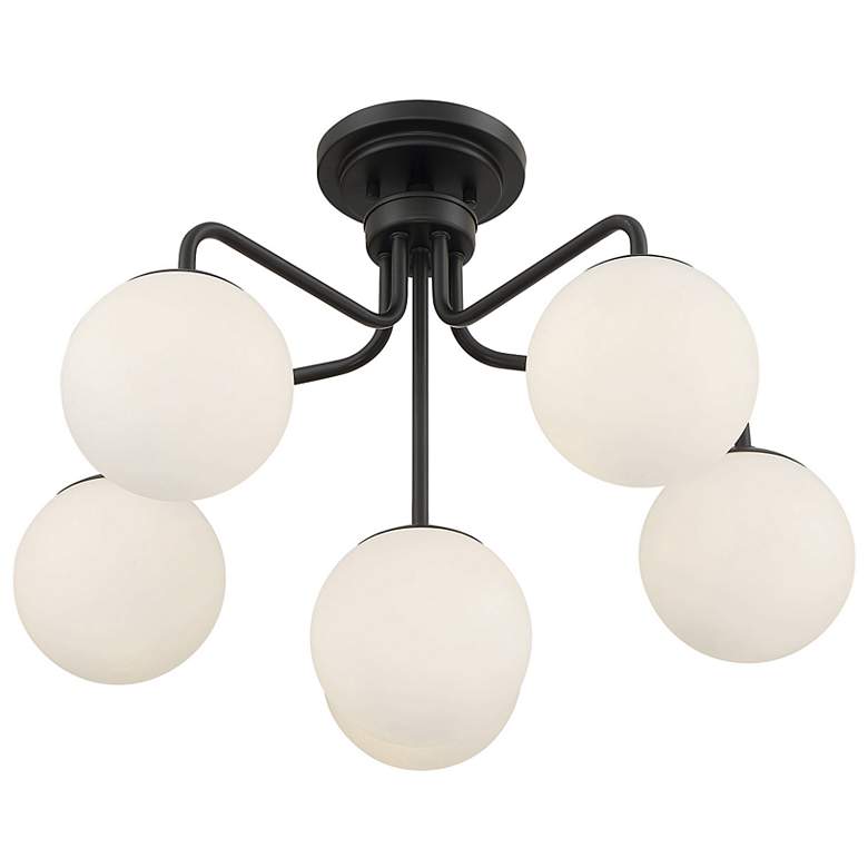 Image 4 Savoy House Essentials Marco 24" Wide Matte Black 6-Light Ceiling Ligh more views