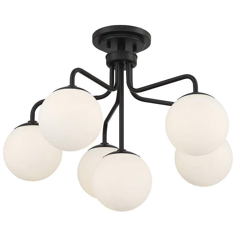 Image 5 Savoy House Essentials Marco 24" Wide Matte Black 6-Light Ceiling Ligh more views