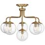 1_Savoy House Essentials Marco 24" Wide Warm Brass 6-Light Ceiling Light