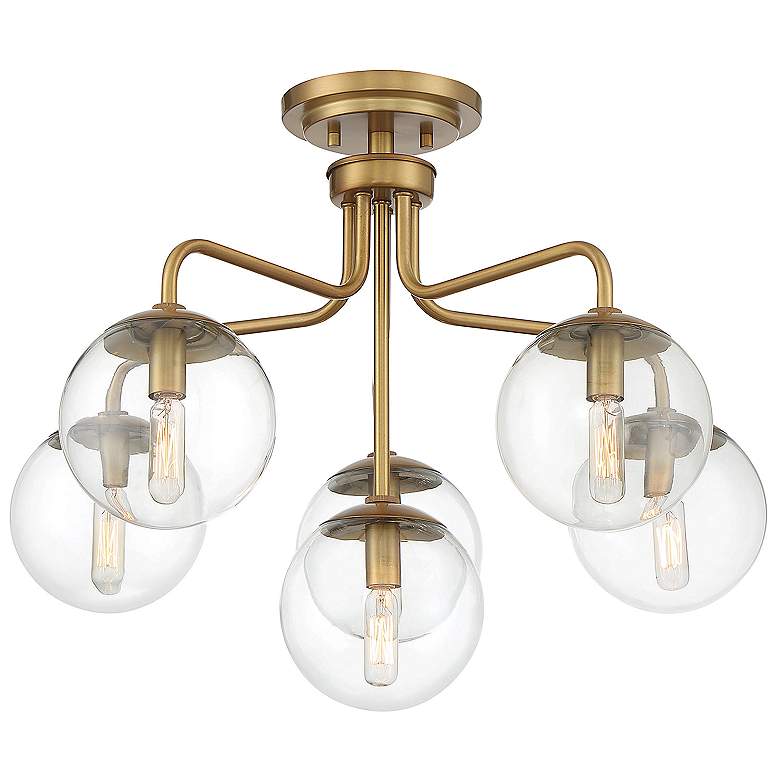 Image 3 Savoy House Essentials Marco 24" Wide Warm Brass 6-Light Ceiling Light more views