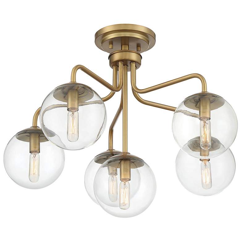 Image 5 Savoy House Essentials Marco 24" Wide Warm Brass 6-Light Ceiling Light more views