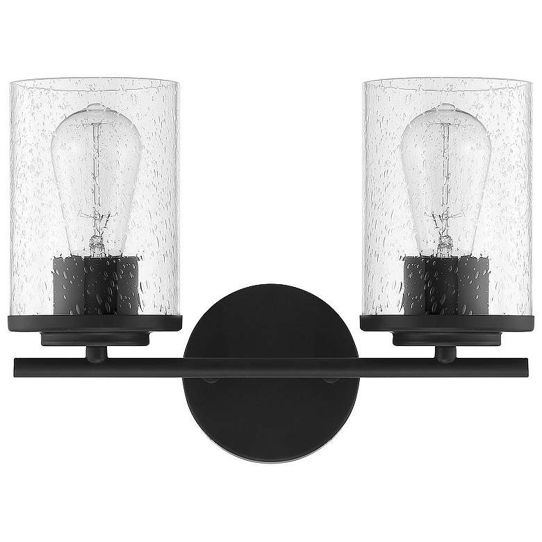 Image 2 Savoy House Essentials Marshall 13.25" Wide 2-Light Matte Black Bath L more views
