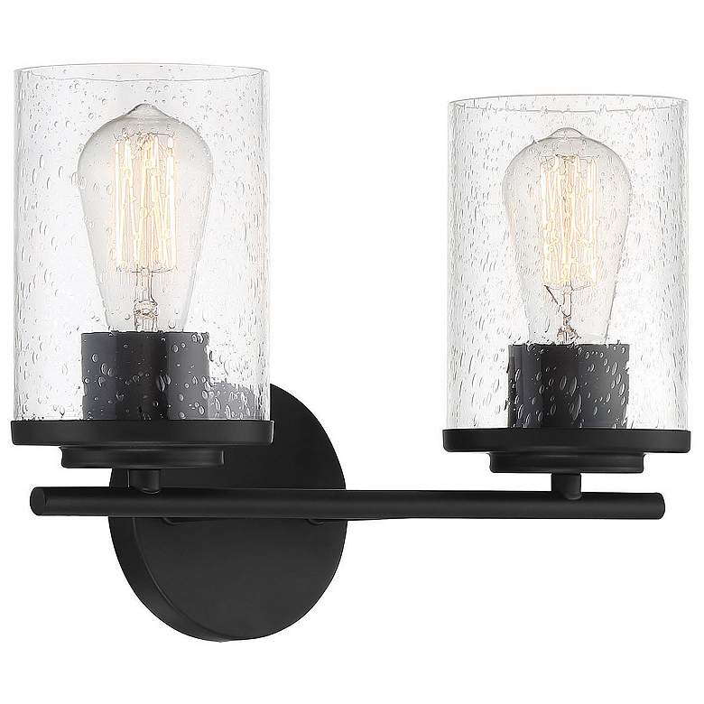 Image 3 Savoy House Essentials Marshall 13.25" Wide 2-Light Matte Black Bath L more views