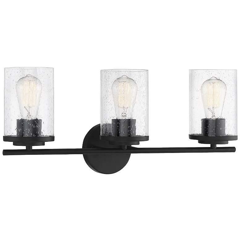 Image 3 Savoy House Essentials Marshall 22" Wide 3-Light Matte Black Bath Ligh more views