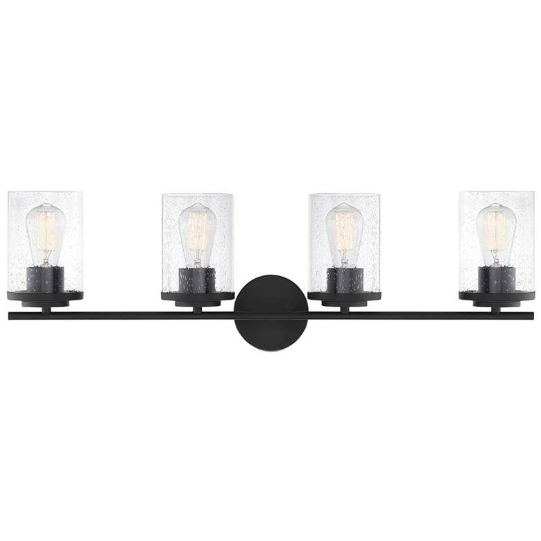 Image 1 Savoy House Essentials Marshall 31" Wide 4-Light Matte Black Bath Ligh