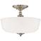 Savoy House Essentials Melrose 14" Wide Satin Nickel 2-Light Ceiling L