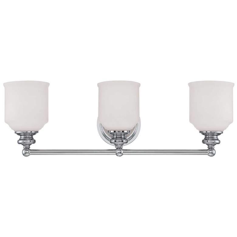 Image 1 Savoy House Essentials Melrose 24" Wide 3-Light Polished Chrome Bath L