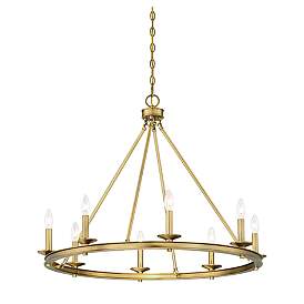 Image5 of Savoy House Essentials Middleton 33" Wide Warm Brass 8-Light Chandelie more views