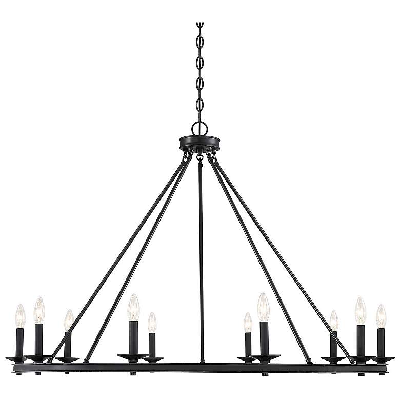 Image 1 Savoy House Essentials Middleton 45" Wide Matte Black 10-Light Chandel