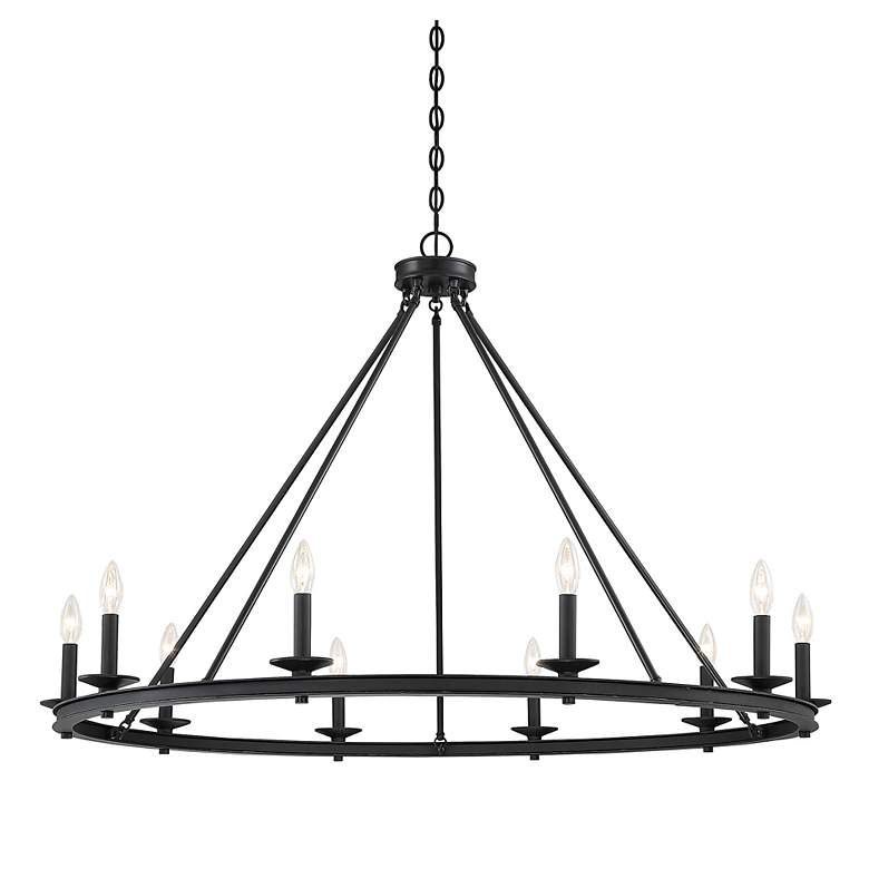 Image 3 Savoy House Essentials Middleton 45" Wide Matte Black 10-Light Chandel more views