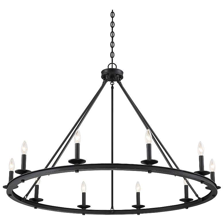 Image 4 Savoy House Essentials Middleton 45" Wide Matte Black 10-Light Chandel more views