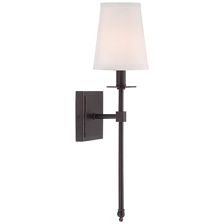 Image 3 Savoy House Essentials Monroe 20 inch High Classic Bronze 1-Light Wall Sco