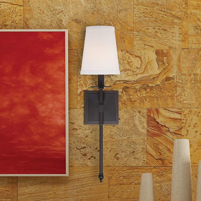Image 2 Savoy House Essentials Monroe 20" High Classic Bronze 1-Light Wall Sco