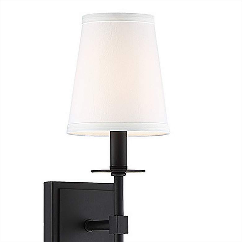 Image 3 Savoy House Essentials Monroe 20 inch High Matte Black 1-Light Wall Sconce more views