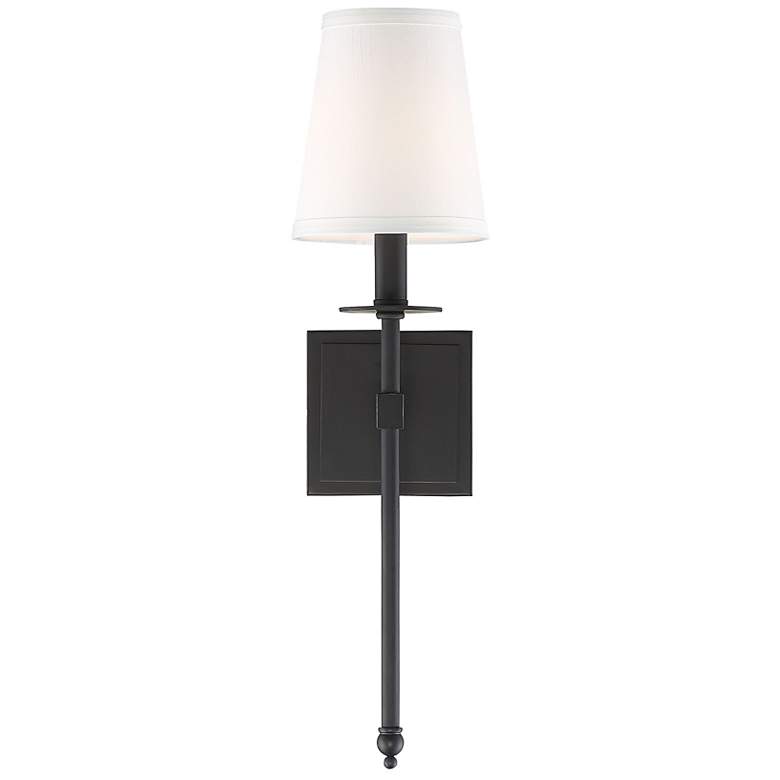 Image 5 Savoy House Essentials Monroe 20 inch High Matte Black 1-Light Wall Sconce more views