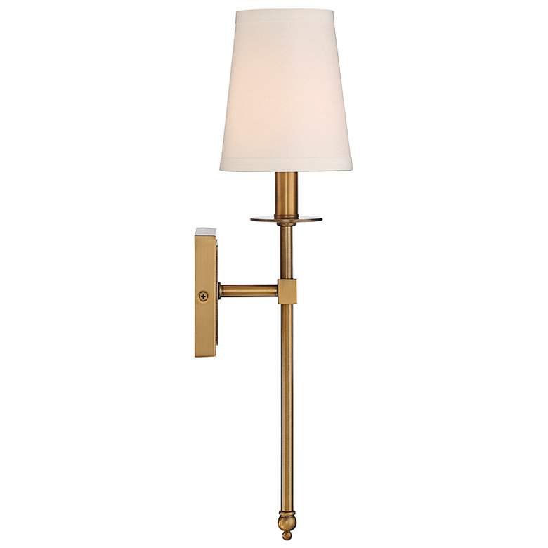 Image 5 Savoy House Essentials Monroe 20 inch High Warm Brass 1-Light Wall Sconce more views