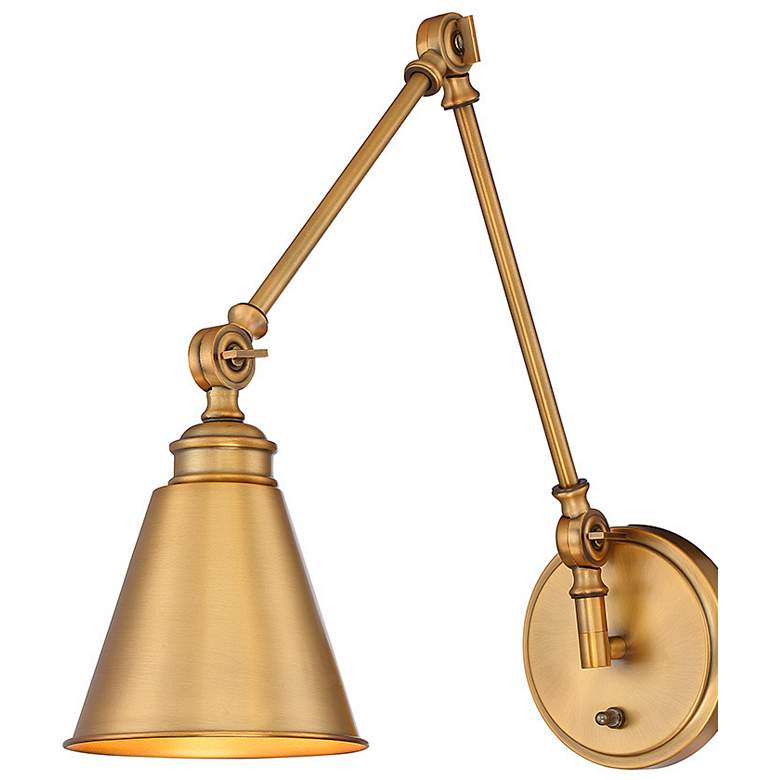 Image 1 Savoy House Essentials Morland 6" Wide Warm Brass 1-Light Sconce