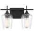 Savoy House Essentials Octave 13.75" Wide 2-Light Black Bath Light