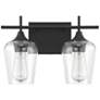 2_Savoy House Essentials Octave 13.75" Wide 2-Light Black Bath Light more views