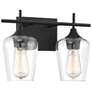 3_Savoy House Essentials Octave 13.75" Wide 2-Light Black Bath Light more views