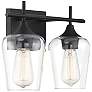 4_Savoy House Essentials Octave 13.75" Wide 2-Light Black Bath Light more views