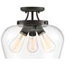 1_Savoy House Essentials Octave 13" Wide 3-Light English Bronze Ceiling