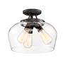 6_Savoy House Essentials Octave 13" Wide 3-Light English Bronze Ceiling more views