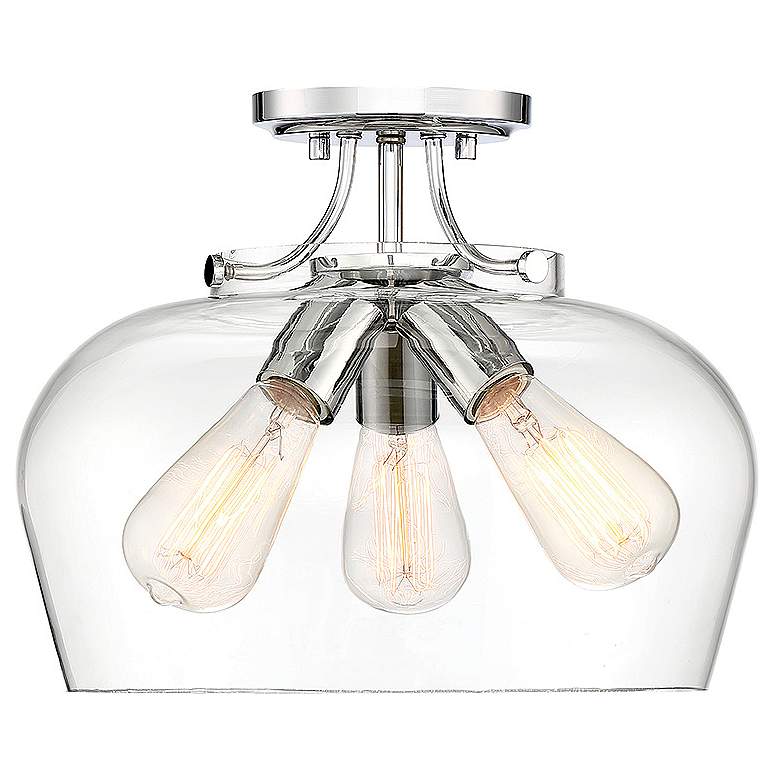 Image 1 Savoy House Essentials Octave 13" Wide Polished Chrome Ceiling Light