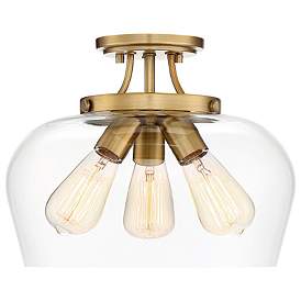 Image1 of Savoy House Essentials Octave 13" Wide Warm Brass 3-Light Ceiling Ligh