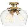 5_Savoy House Essentials Octave 13" Wide Warm Brass 3-Light Ceiling Ligh more views
